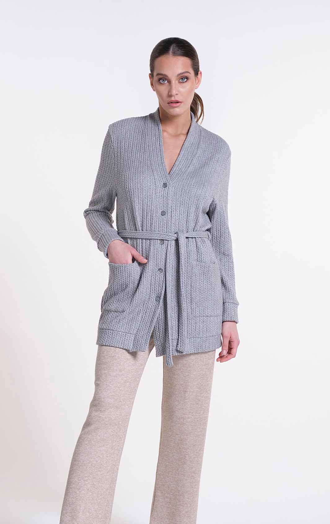 Cardigan Maglia Treccia