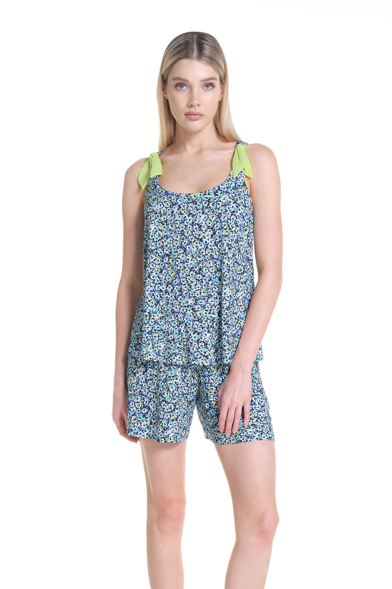 Top + Shorts Viscosa Floreale