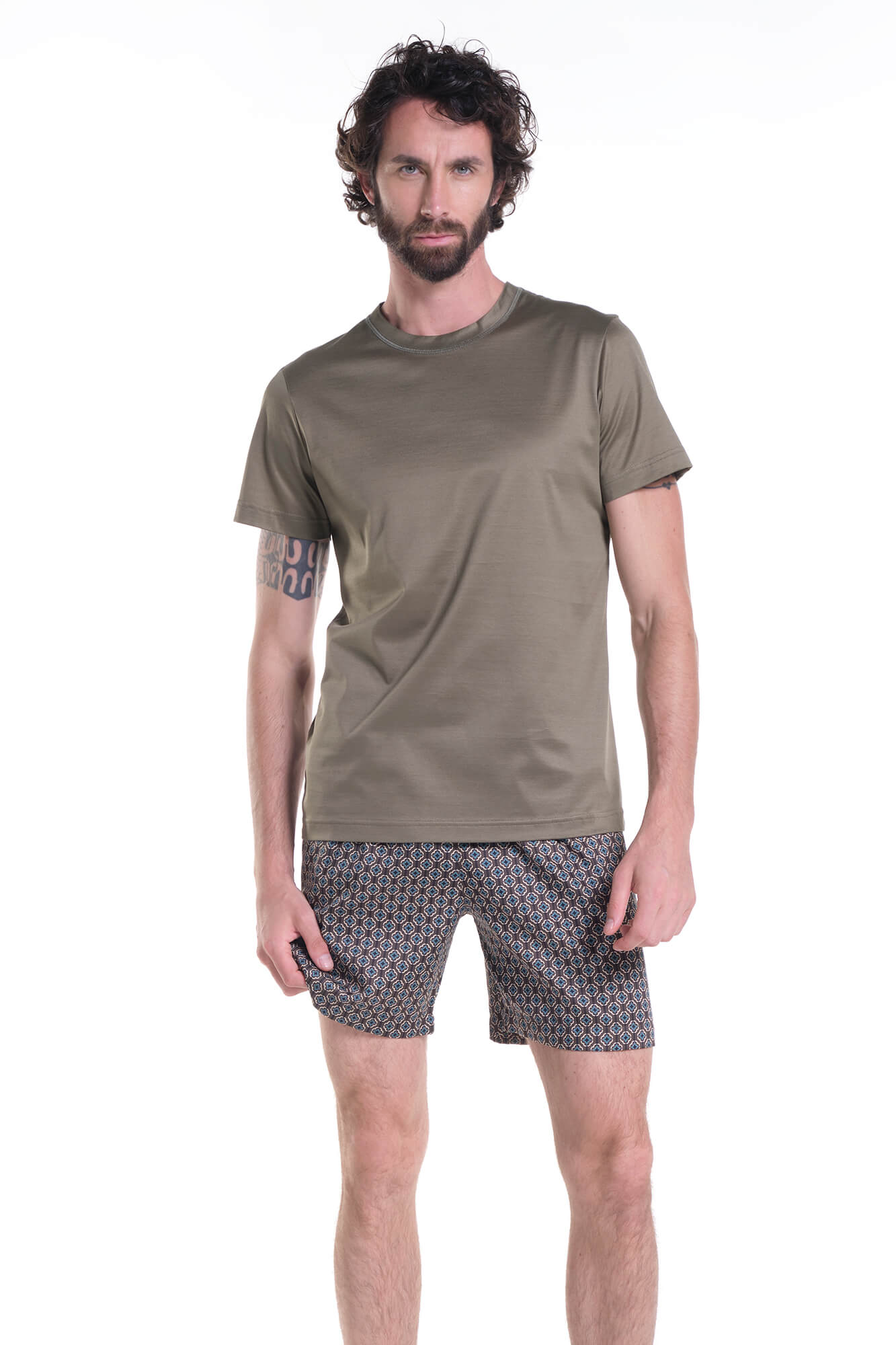 Pigiama Jersey Cotone/Rasatello Stampato