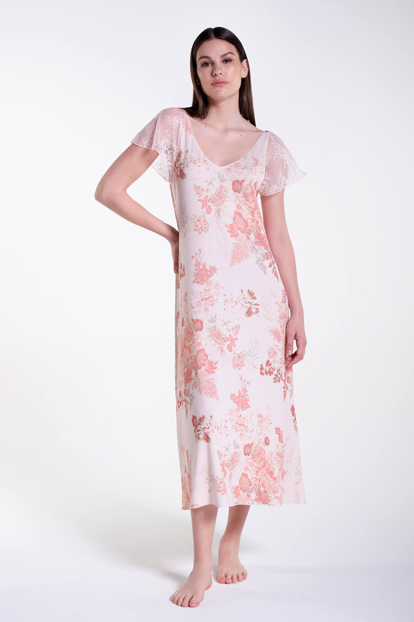 Camicia Viscosa Stampa Fiore
