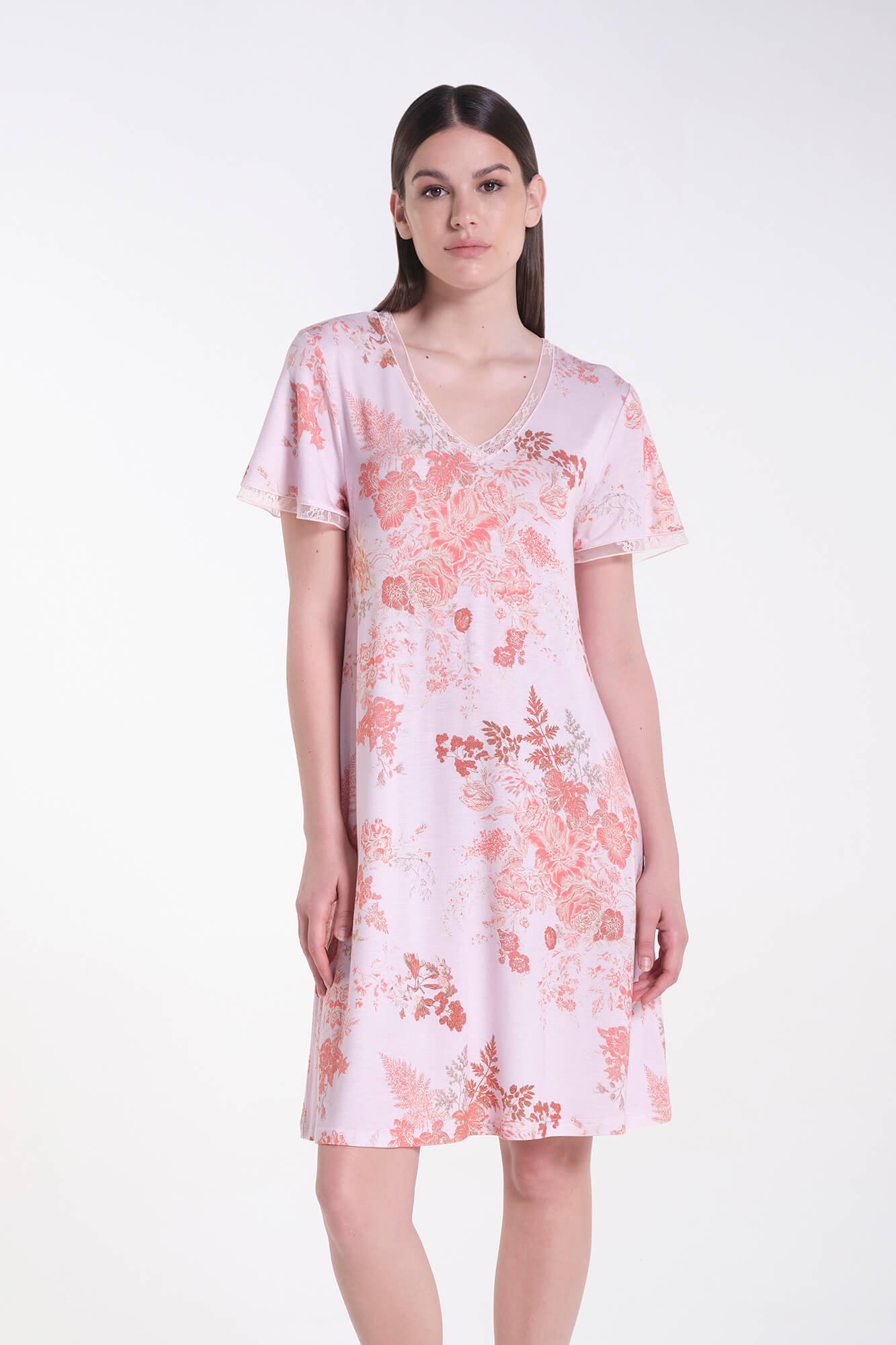 Camicia Viscosa Stampa Fiore