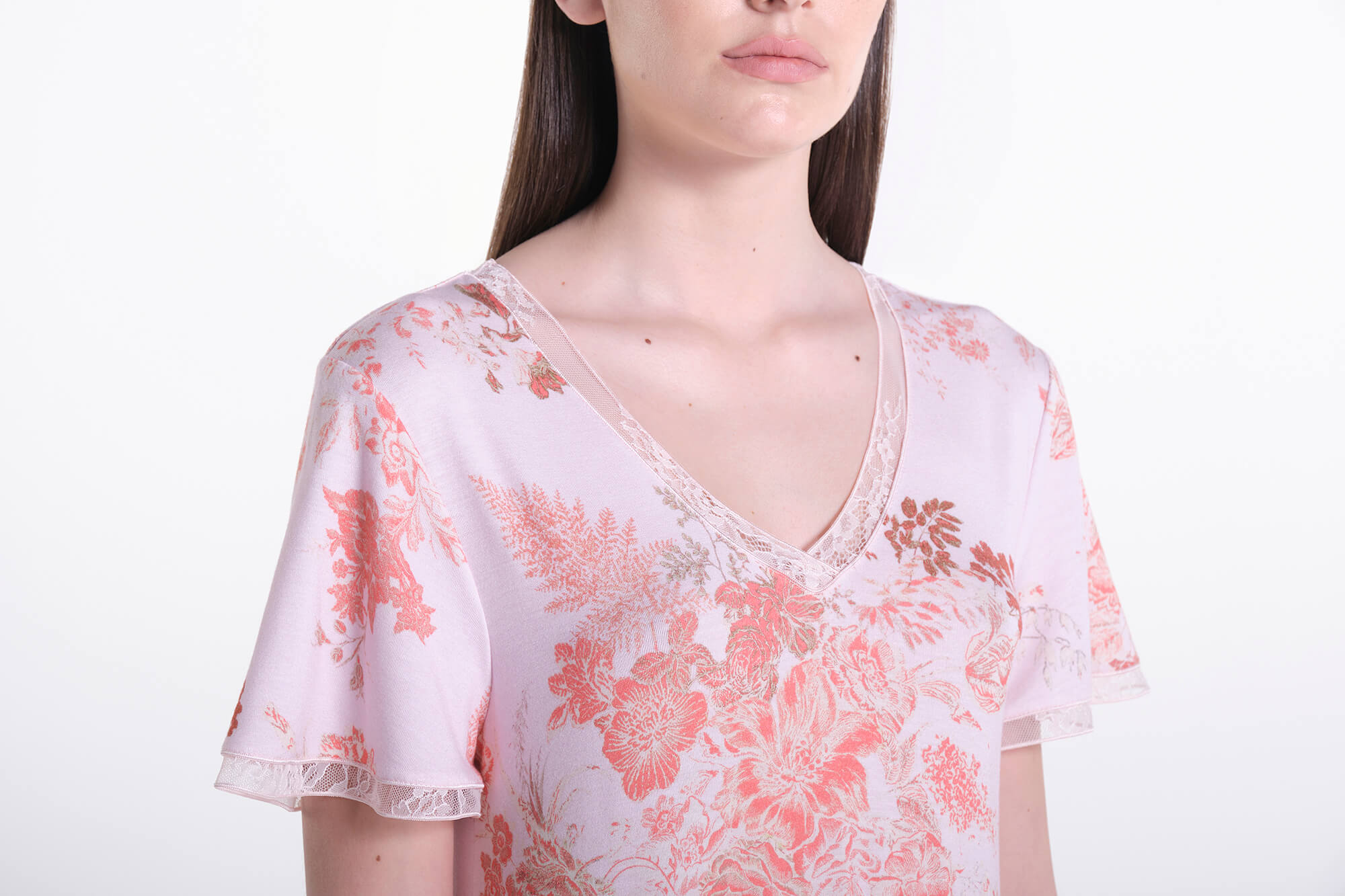 Camicia Viscosa Stampa Fiore - immagine 2